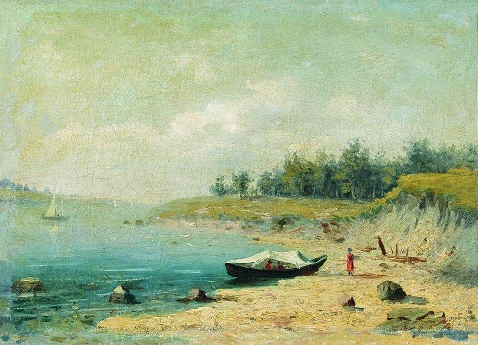 Wikioo.org - The Encyclopedia of Fine Arts - Painting, Artwork by Fyodor Alexandrovich Vasilyev - On the Bank of the Volga