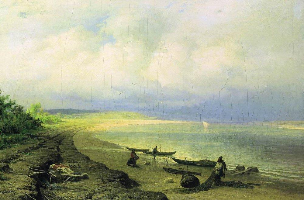 Wikioo.org - The Encyclopedia of Fine Arts - Painting, Artwork by Fyodor Alexandrovich Vasilyev - Bank of the Volga after the Storm