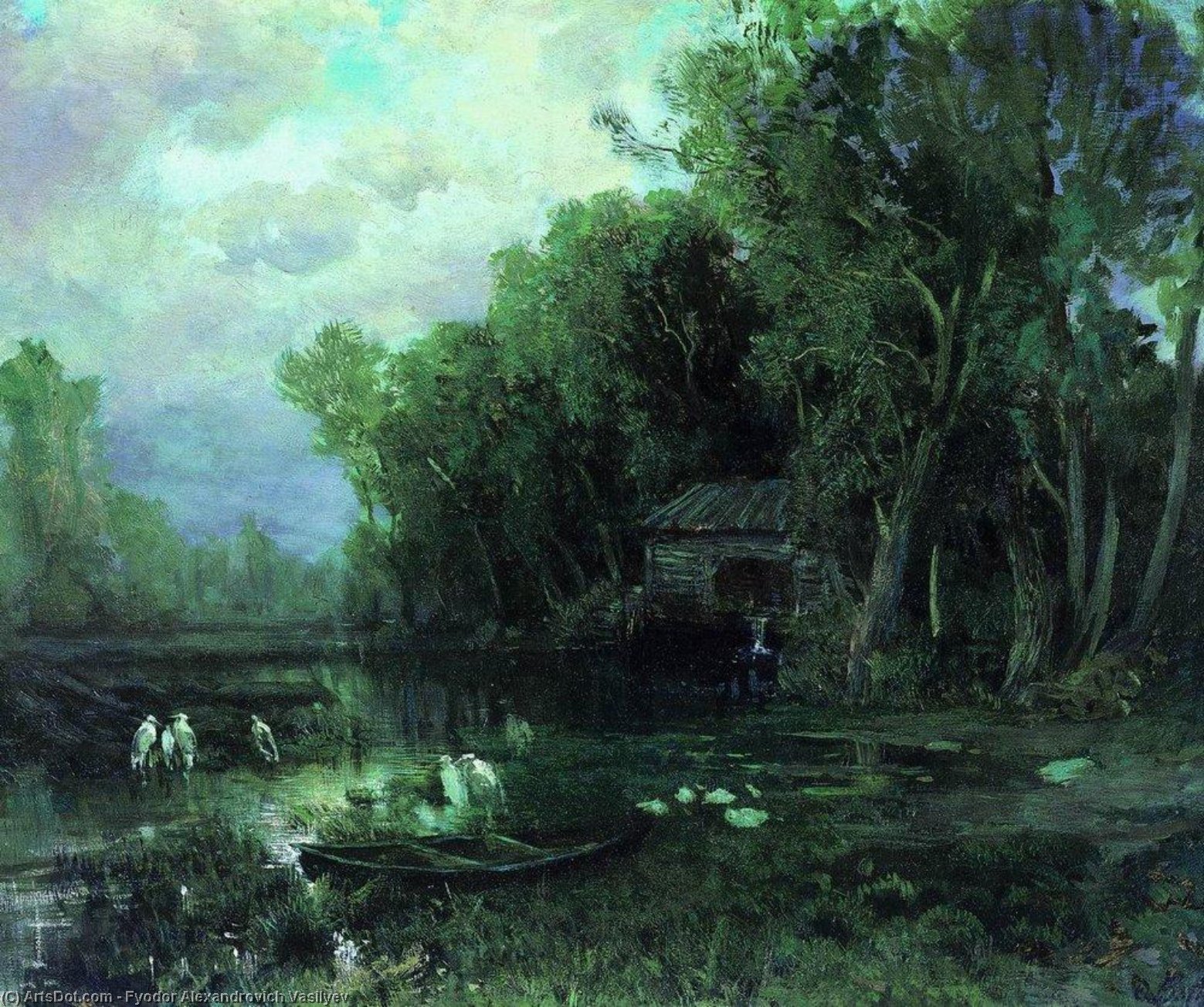 WikiOO.org - Encyclopedia of Fine Arts - Lukisan, Artwork Fyodor Alexandrovich Vasilyev - Abandoned Mill