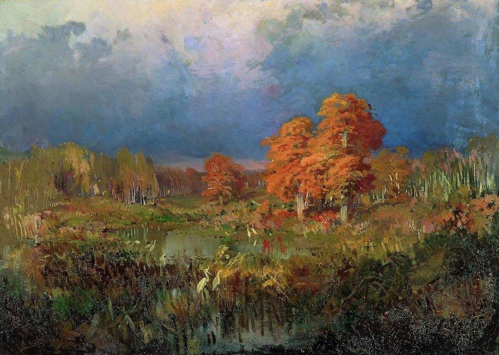 Wikioo.org - The Encyclopedia of Fine Arts - Painting, Artwork by Fyodor Alexandrovich Vasilyev - Vassiliev Swamp in the Forest