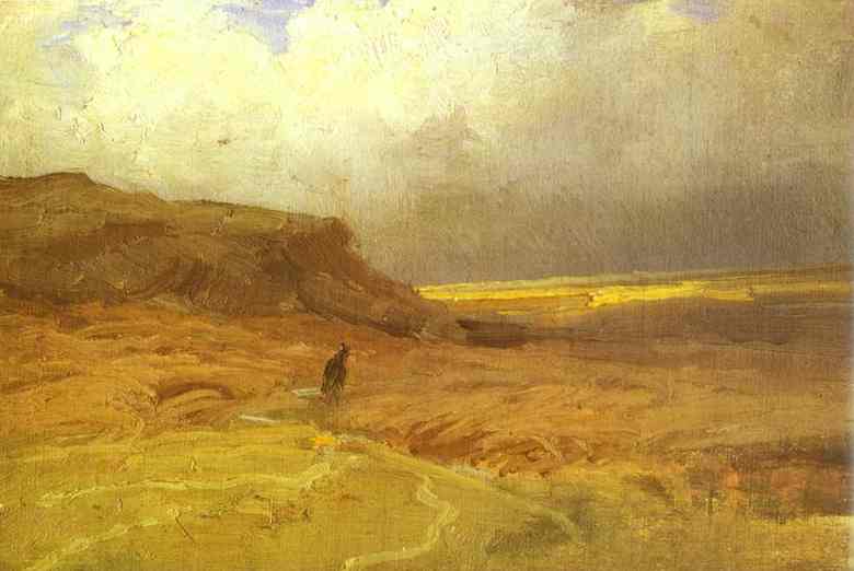 Wikioo.org - The Encyclopedia of Fine Arts - Painting, Artwork by Fyodor Alexandrovich Vasilyev - Clouds over Hills. Study