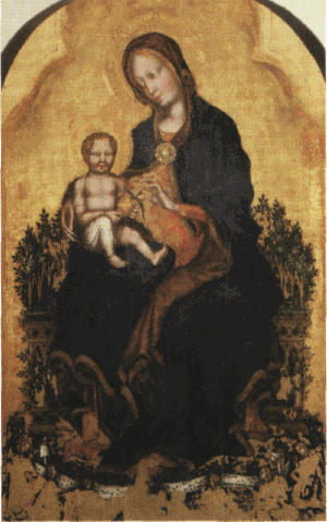 WikiOO.org - Encyclopedia of Fine Arts - Maľba, Artwork Gentile Da Fabriano - Madonna with Angels