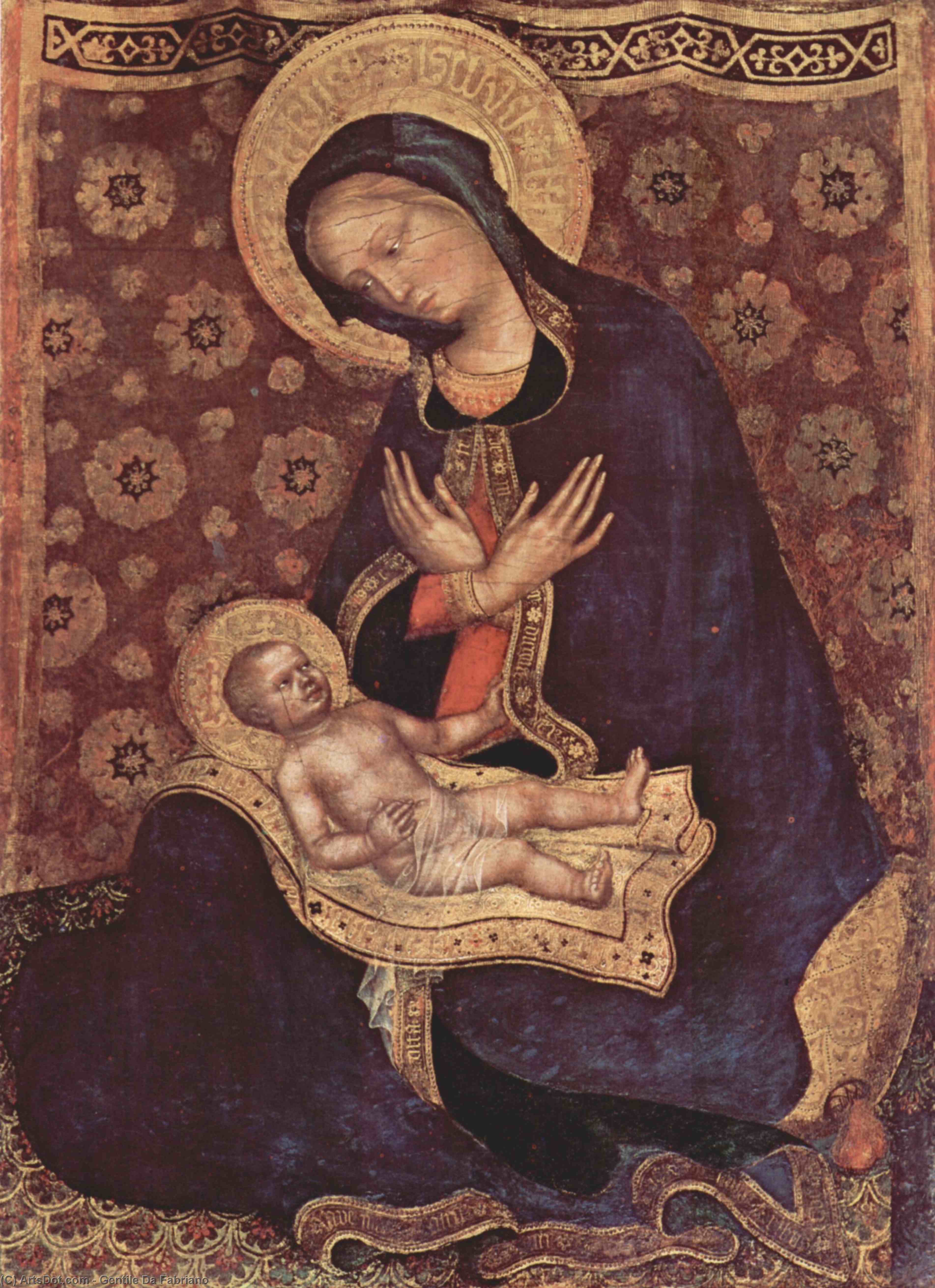 WikiOO.org - Εγκυκλοπαίδεια Καλών Τεχνών - Ζωγραφική, έργα τέχνης Gentile Da Fabriano - Madonna