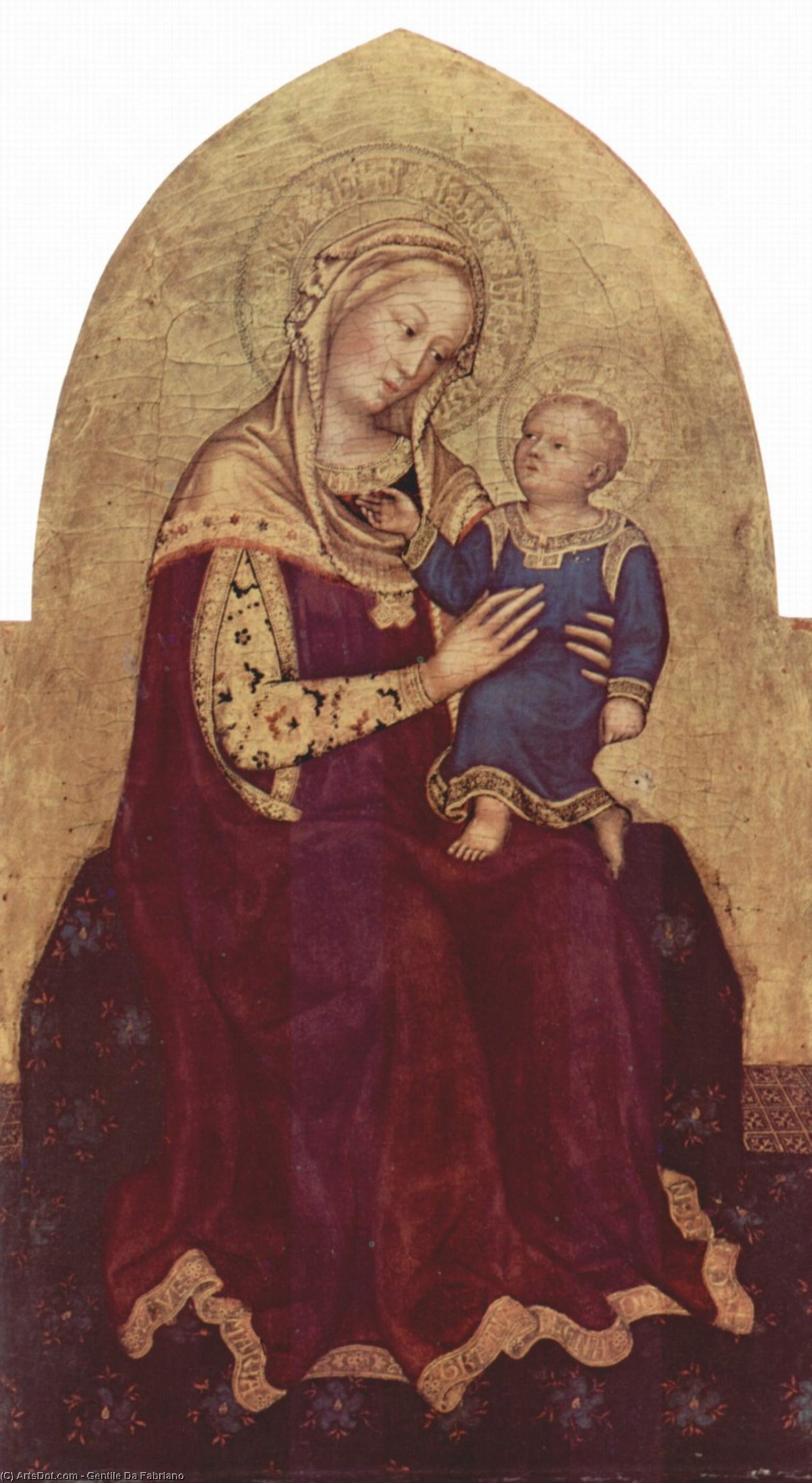 Wikioo.org - The Encyclopedia of Fine Arts - Painting, Artwork by Gentile Da Fabriano - Madonna
