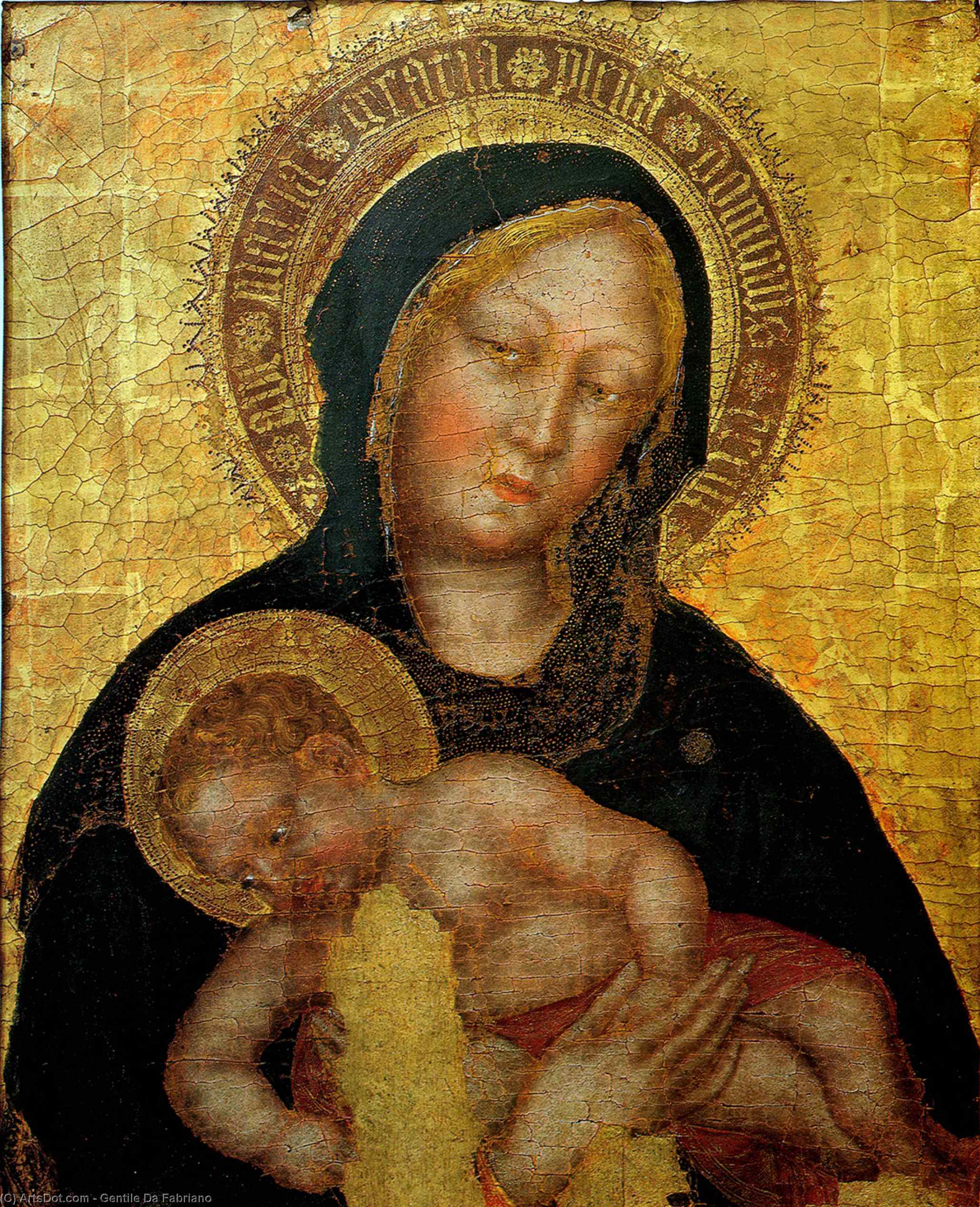 WikiOO.org - Εγκυκλοπαίδεια Καλών Τεχνών - Ζωγραφική, έργα τέχνης Gentile Da Fabriano - Madonna with Child Gentile da Fabriano