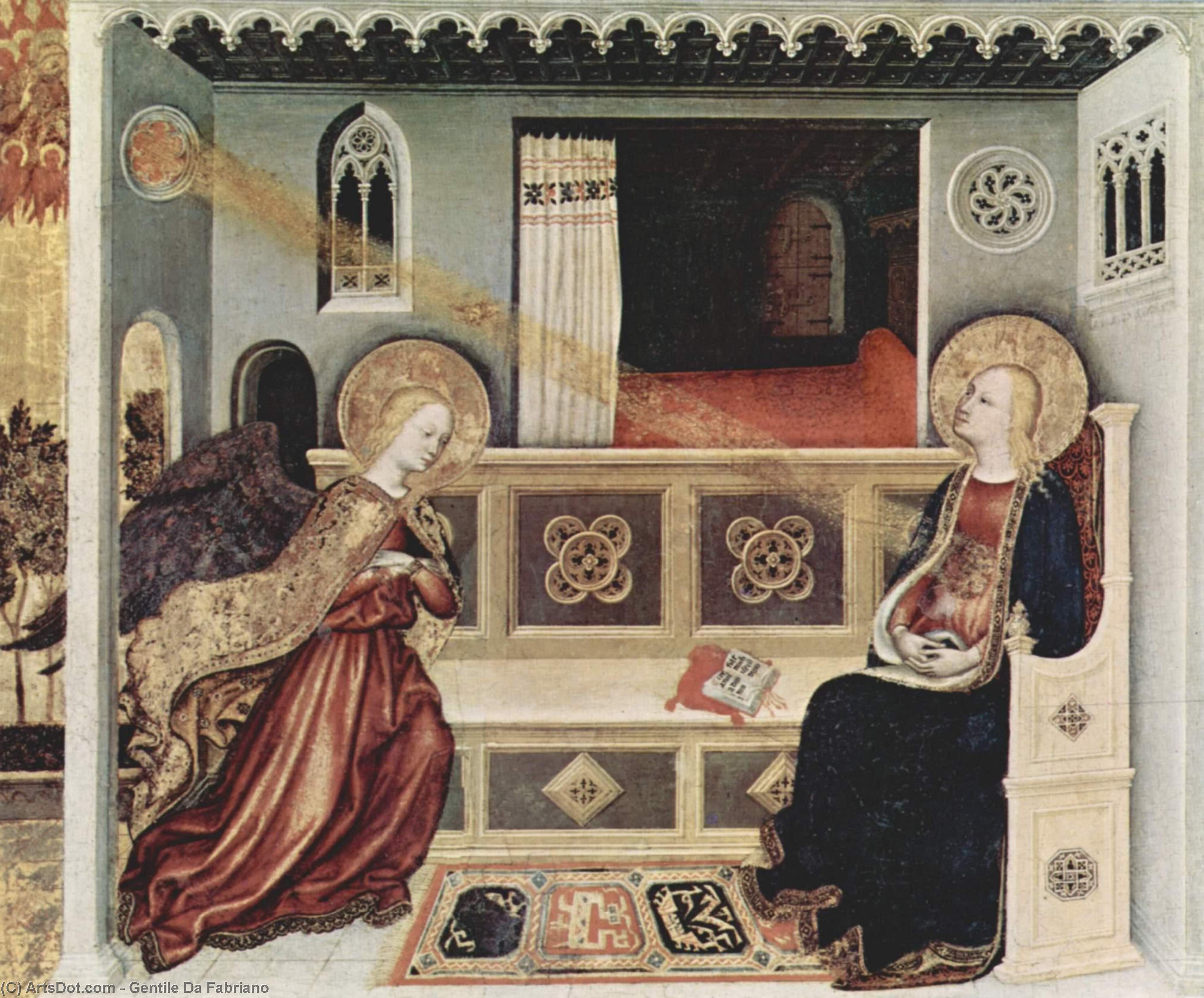 Wikioo.org - The Encyclopedia of Fine Arts - Painting, Artwork by Gentile Da Fabriano - The Annunciation