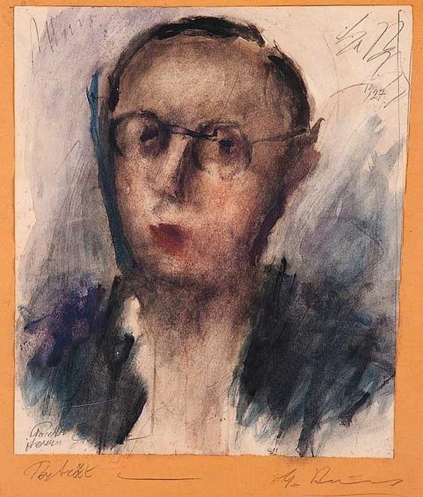 WikiOO.org - Encyclopedia of Fine Arts - Maľba, Artwork George Bouzianis - Portrait