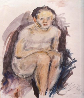 WikiOO.org - Encyclopedia of Fine Arts - Malba, Artwork George Bouzianis - Naked boy