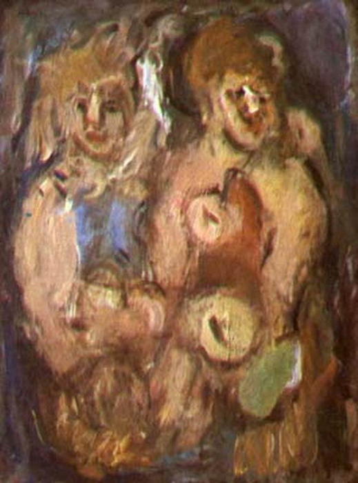 WikiOO.org - Enciklopedija dailės - Tapyba, meno kuriniai George Bouzianis - Two women