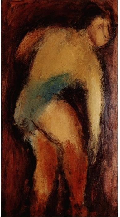 WikiOO.org - Enciclopédia das Belas Artes - Pintura, Arte por George Bouzianis - Woman Looking Over Her Shoulder