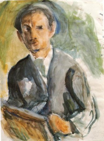Wikioo.org - The Encyclopedia of Fine Arts - Painting, Artwork by George Bouzianis - Self Portrait