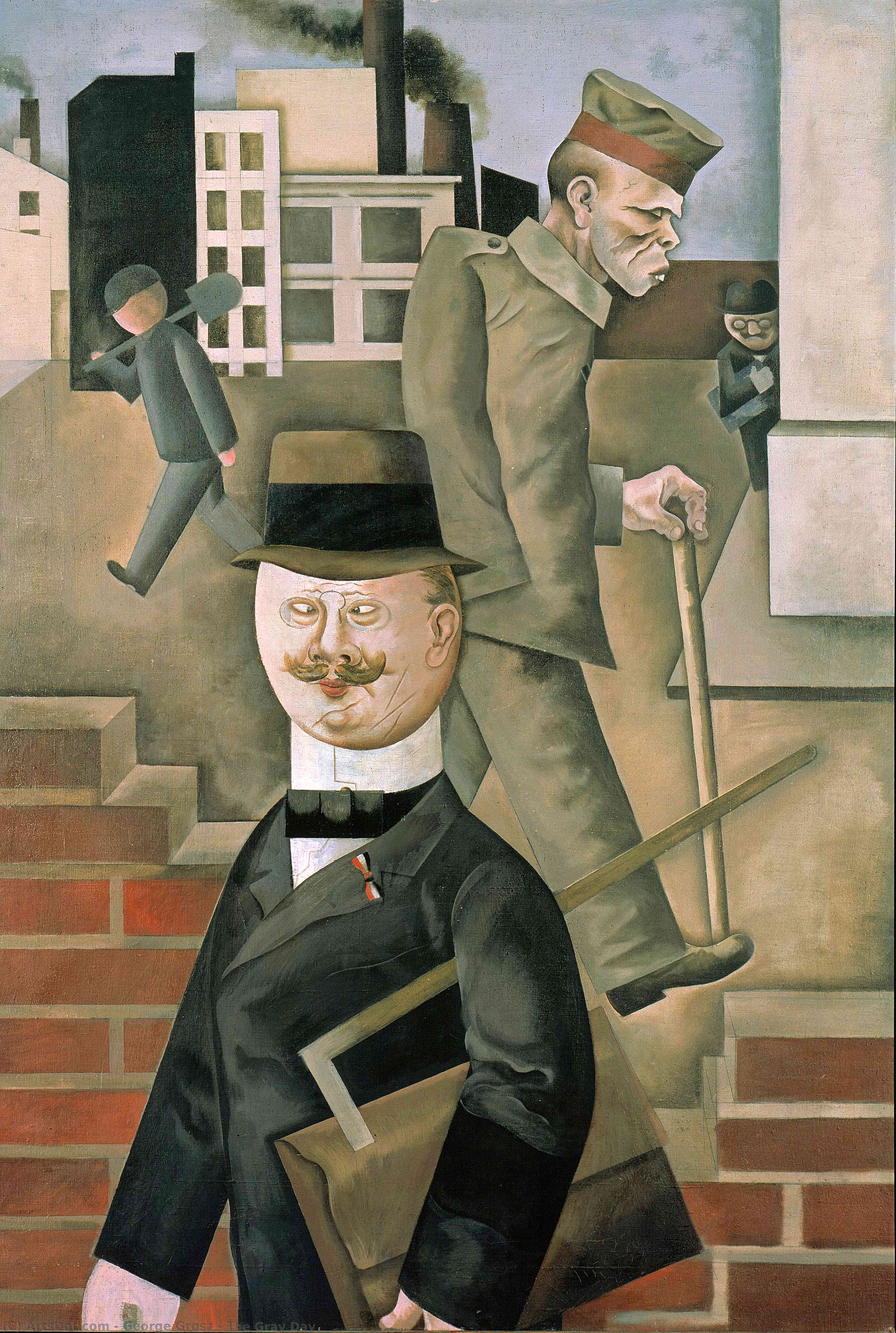 Wikioo.org - The Encyclopedia of Fine Arts - Painting, Artwork by George Grosz - The Gray Day