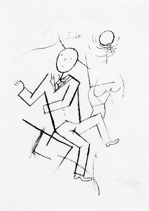 WikiOO.org - Encyclopedia of Fine Arts - Maľba, Artwork George Grosz - The Celebration