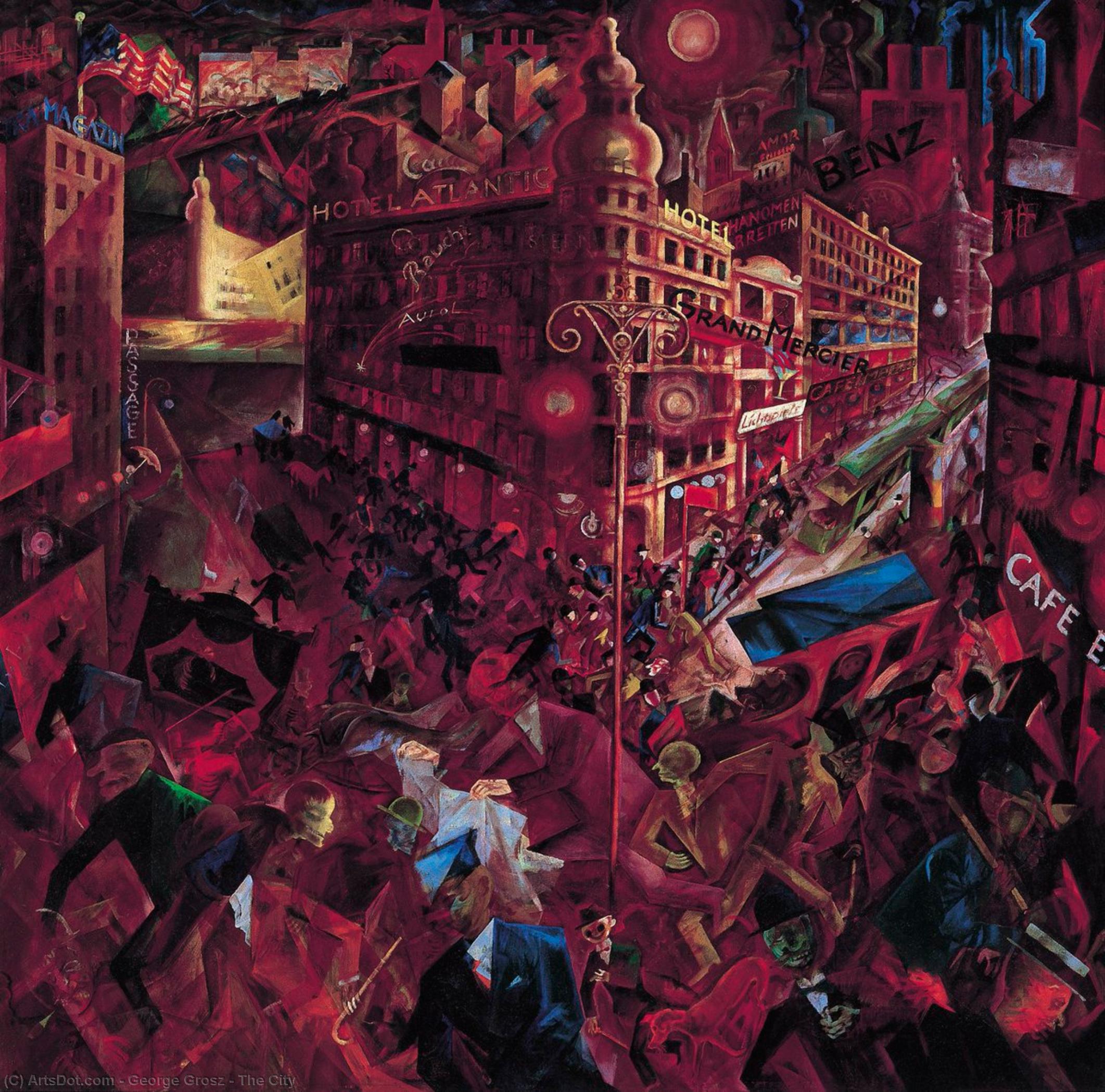 Wikioo.org - The Encyclopedia of Fine Arts - Painting, Artwork by George Grosz - The City