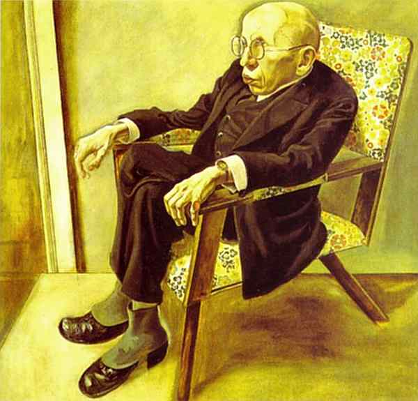 WikiOO.org - Encyclopedia of Fine Arts - Maľba, Artwork George Grosz - Portrait of the Writer Max Herrmann Neisse