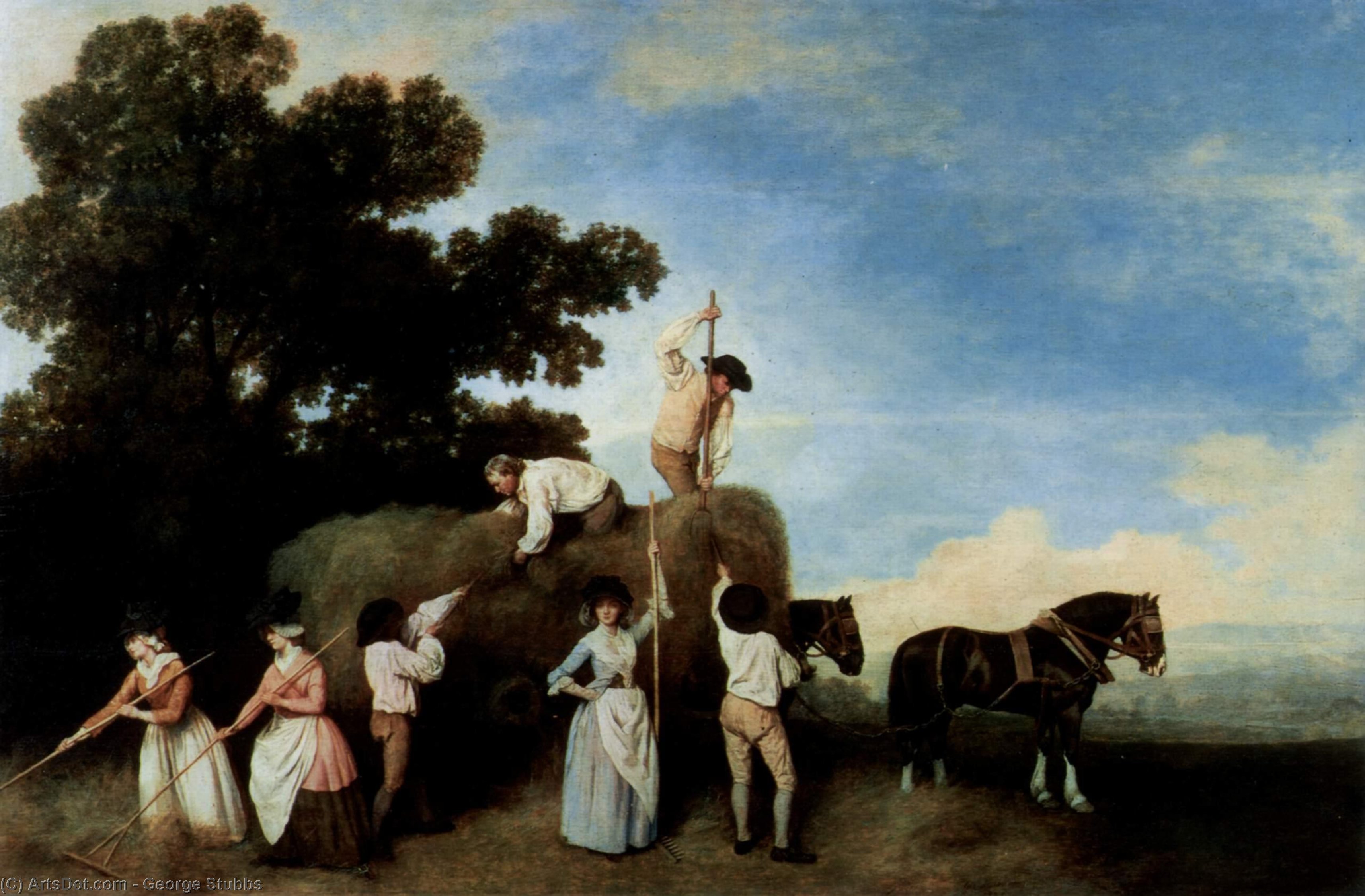 Wikioo.org - The Encyclopedia of Fine Arts - Painting, Artwork by George Stubbs - Hay Makers