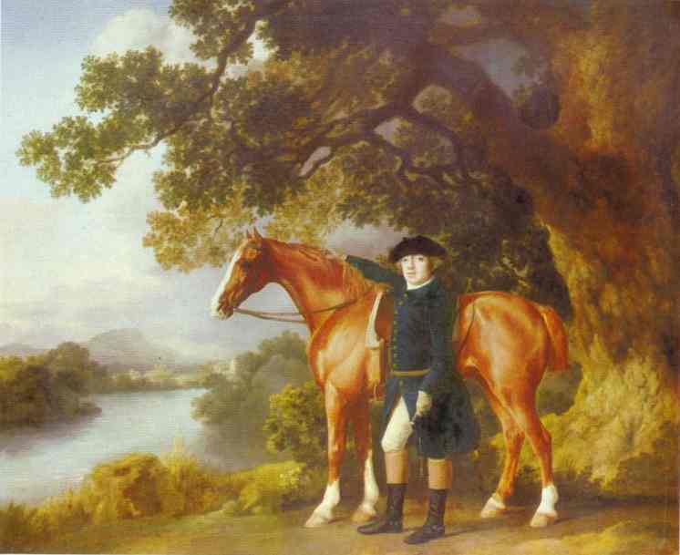 WikiOO.org - Encyclopedia of Fine Arts - Maleri, Artwork George Stubbs - Portrait of a Huntsman