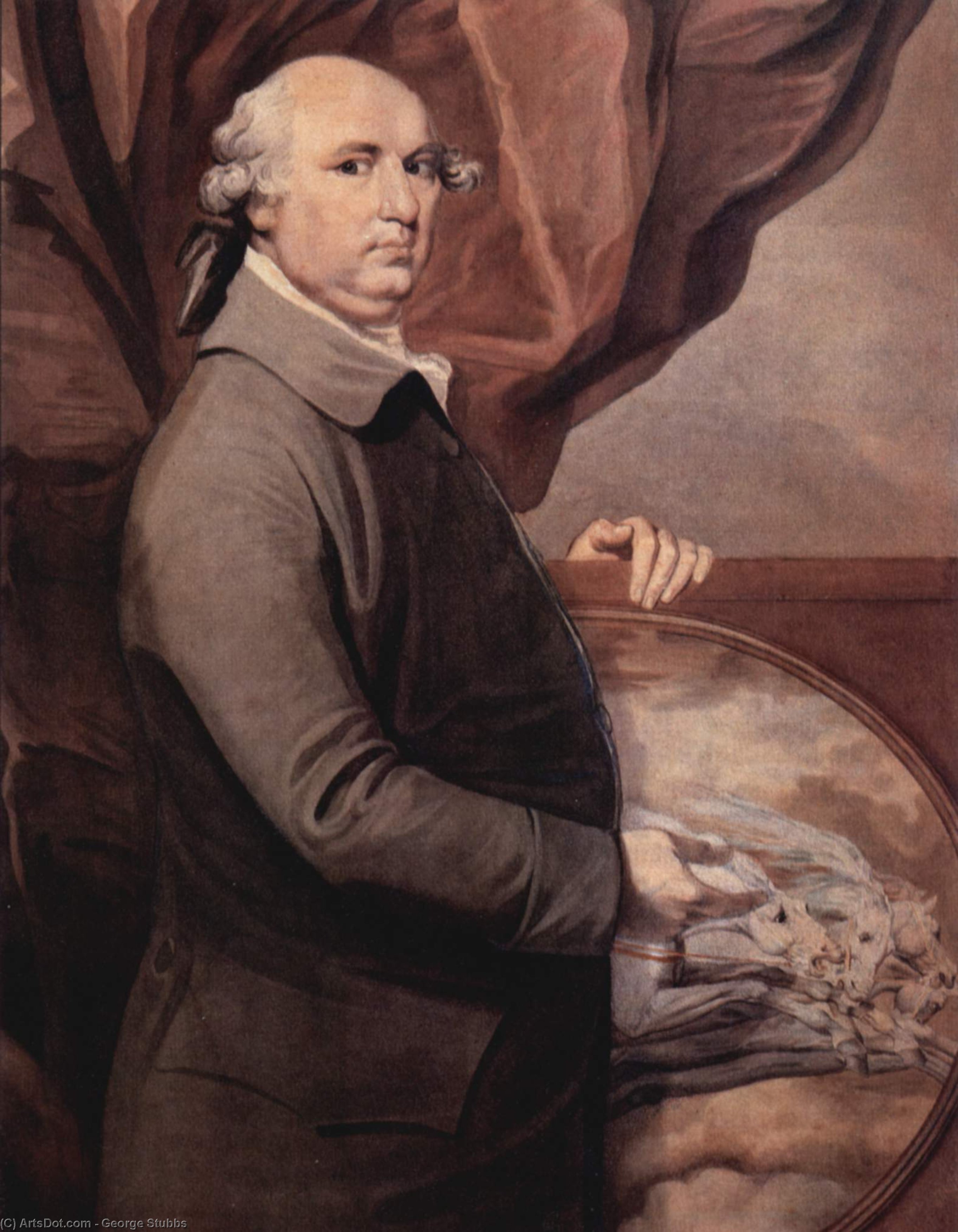 WikiOO.org - אנציקלופדיה לאמנויות יפות - ציור, יצירות אמנות George Stubbs - Self-Portrait