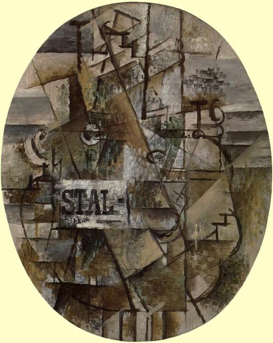 WikiOO.org - Encyclopedia of Fine Arts - Maľba, Artwork Georges Braque - Pedestal Table: ''Stal''
