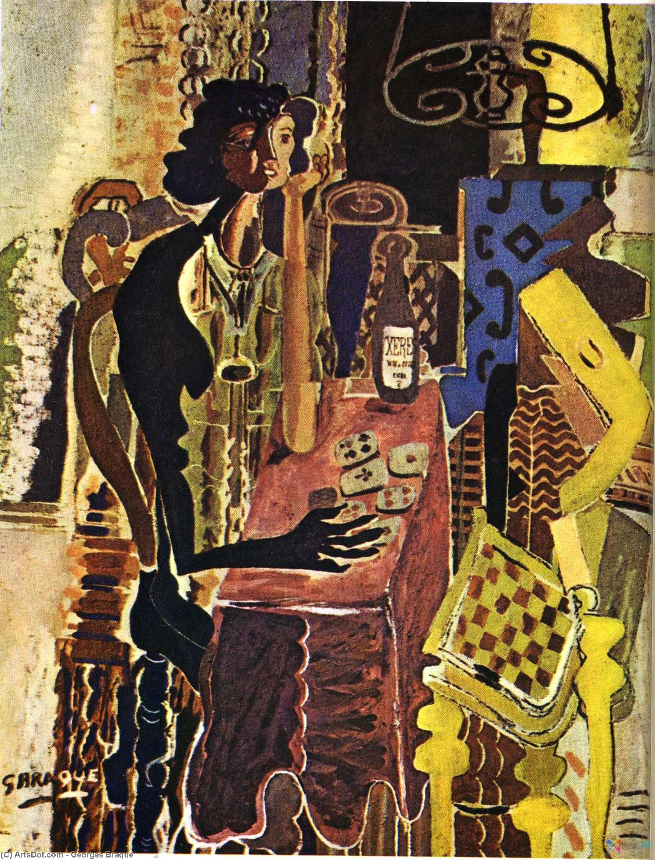 Wikoo.org - موسوعة الفنون الجميلة - اللوحة، العمل الفني Georges Braque - The Patience