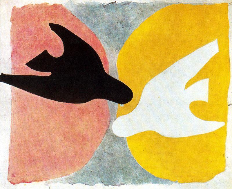 Wikoo.org - موسوعة الفنون الجميلة - اللوحة، العمل الفني Georges Braque - The Birds