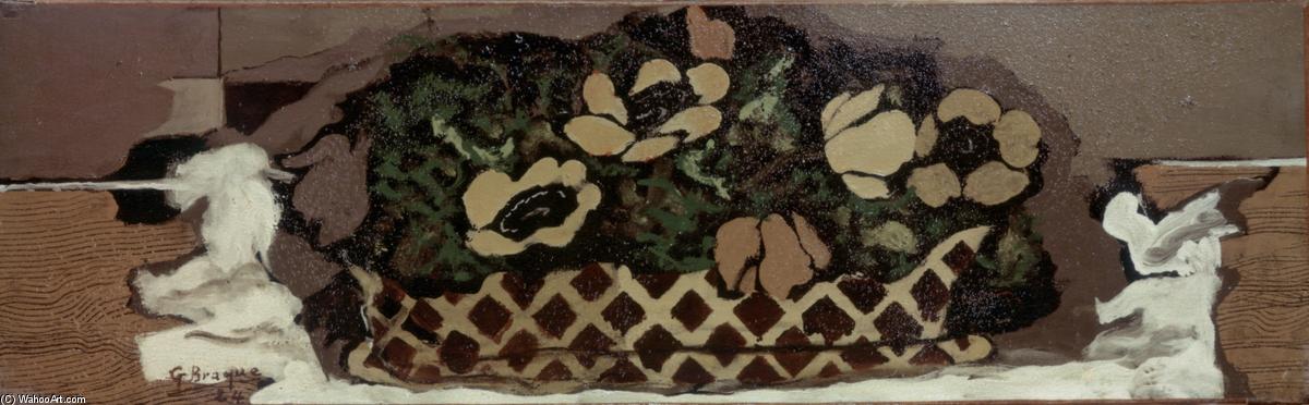 WikiOO.org - Encyclopedia of Fine Arts - Maľba, Artwork Georges Braque - Basket with anemones
