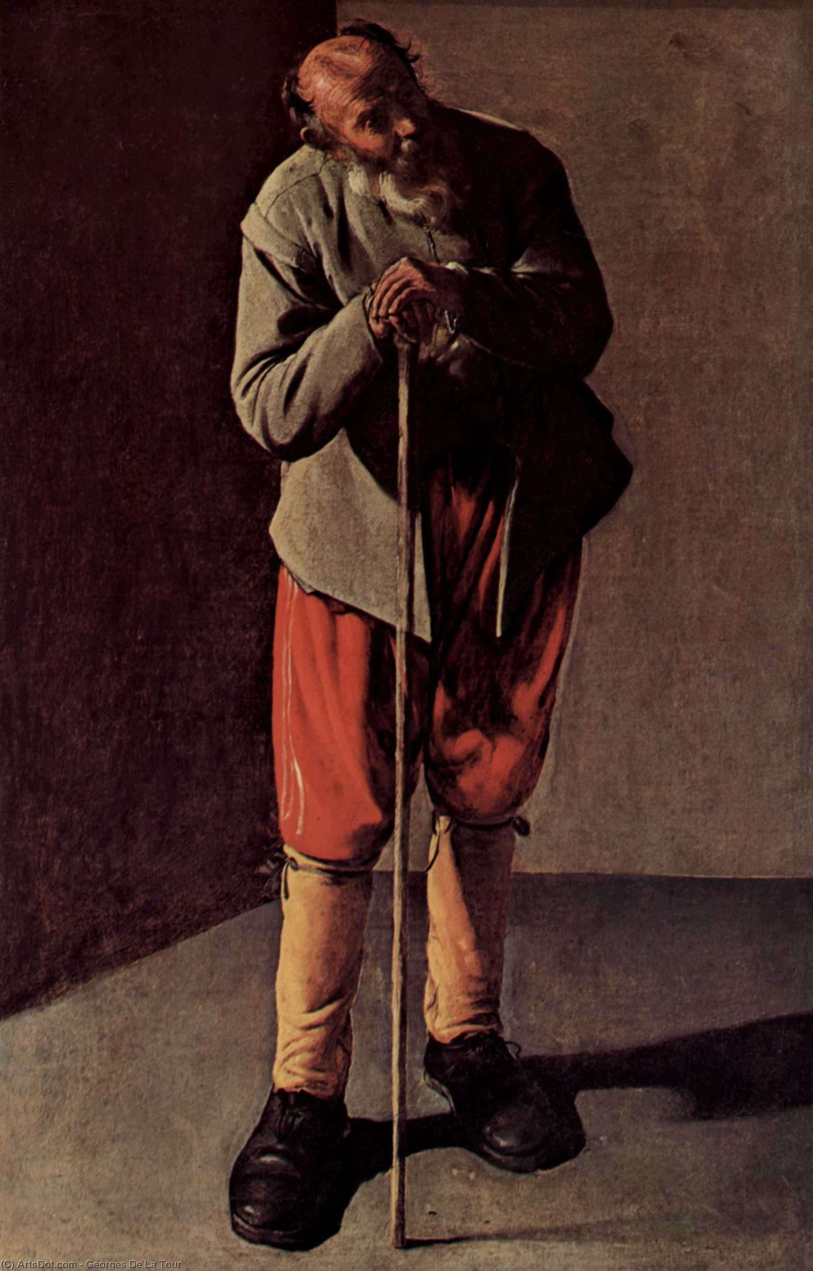 WikiOO.org - Encyclopedia of Fine Arts - Lukisan, Artwork Georges De La Tour - Old Man