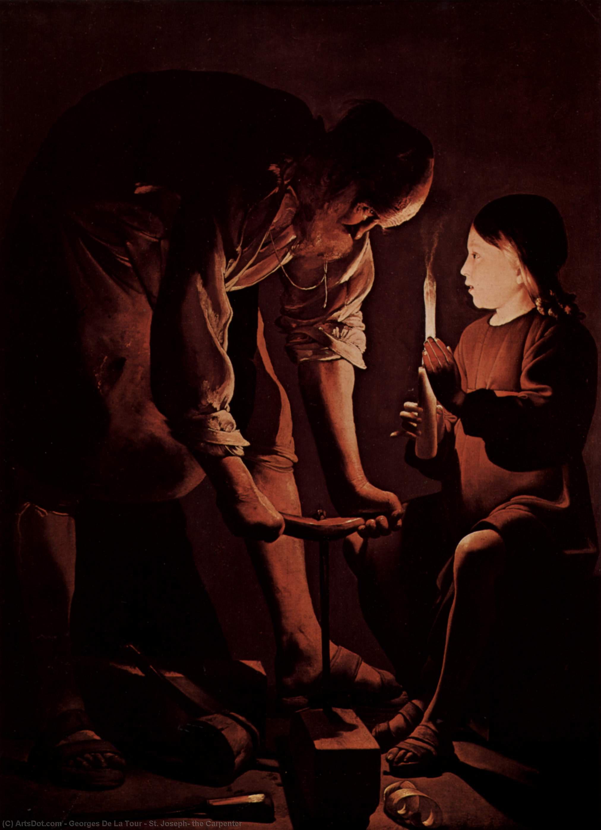 WikiOO.org - Encyclopedia of Fine Arts - Maleri, Artwork Georges De La Tour - St. Joseph, the Carpenter