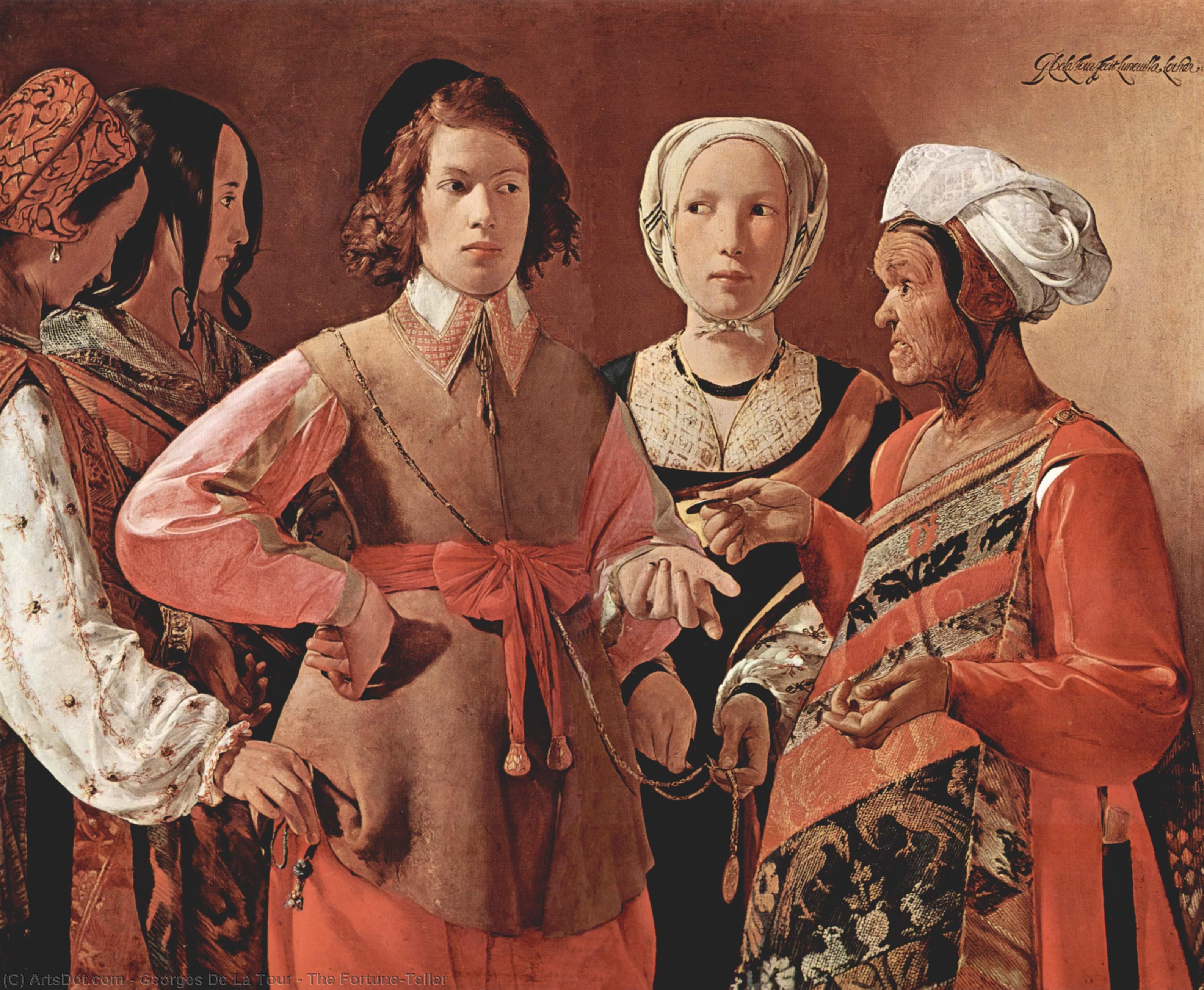 Wikioo.org - Bách khoa toàn thư về mỹ thuật - Vẽ tranh, Tác phẩm nghệ thuật Georges De La Tour - The Fortune-Teller