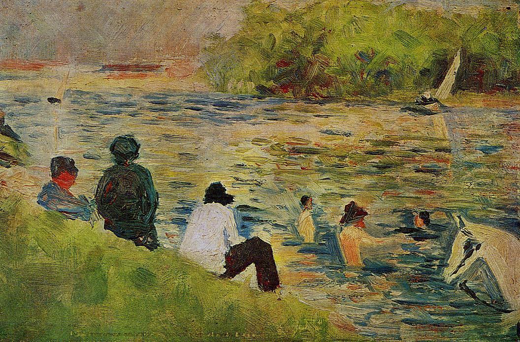 Wikioo.org - The Encyclopedia of Fine Arts - Painting, Artwork by Georges Pierre Seurat - The Bank of the Seine