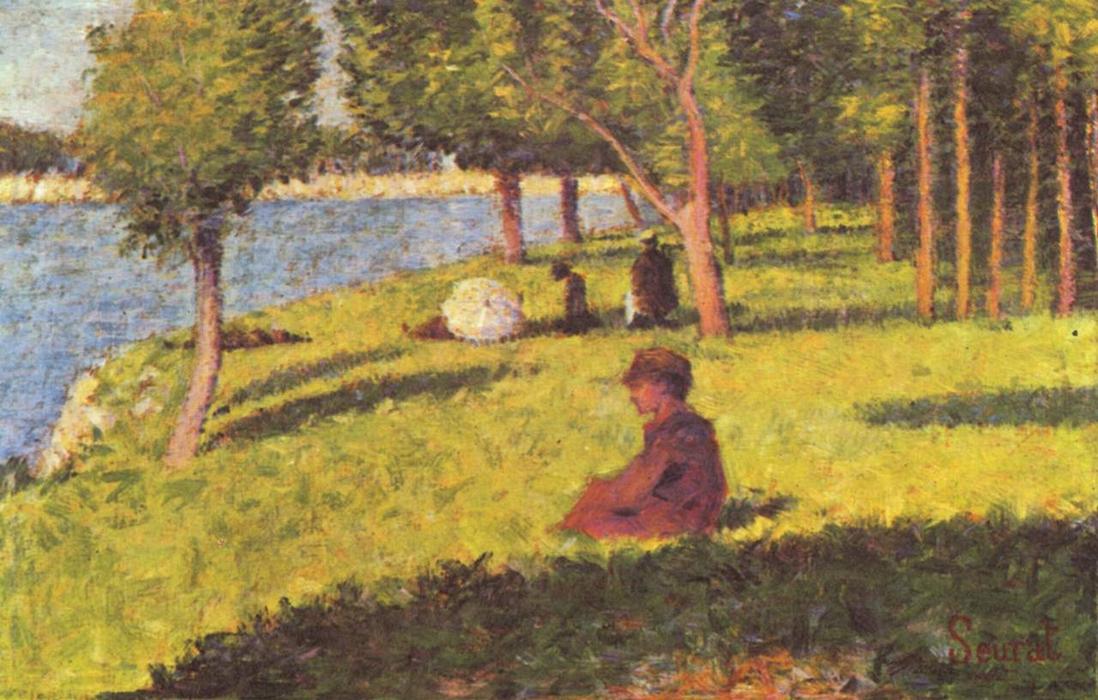 WikiOO.org - Enciklopedija likovnih umjetnosti - Slikarstvo, umjetnička djela Georges Pierre Seurat - Seated figures