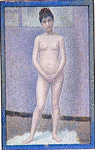 WikiOO.org - Енциклопедия за изящни изкуства - Живопис, Произведения на изкуството Georges Pierre Seurat - Model to front