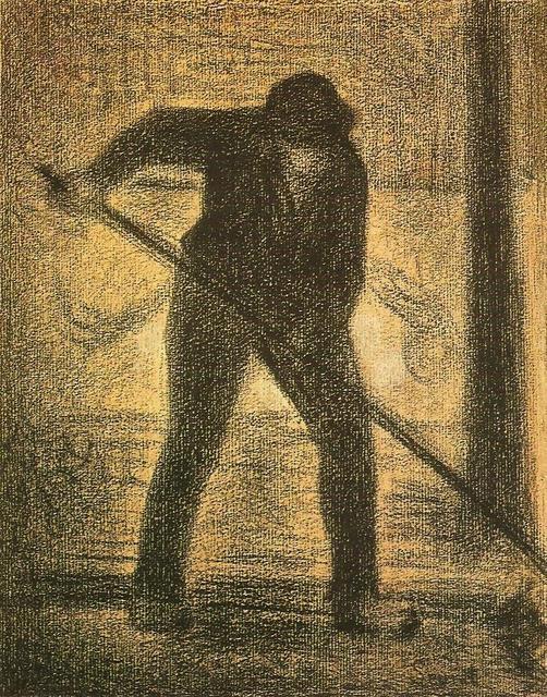 Wikioo.org – La Enciclopedia de las Bellas Artes - Pintura, Obras de arte de Georges Pierre Seurat - El Selector de basura