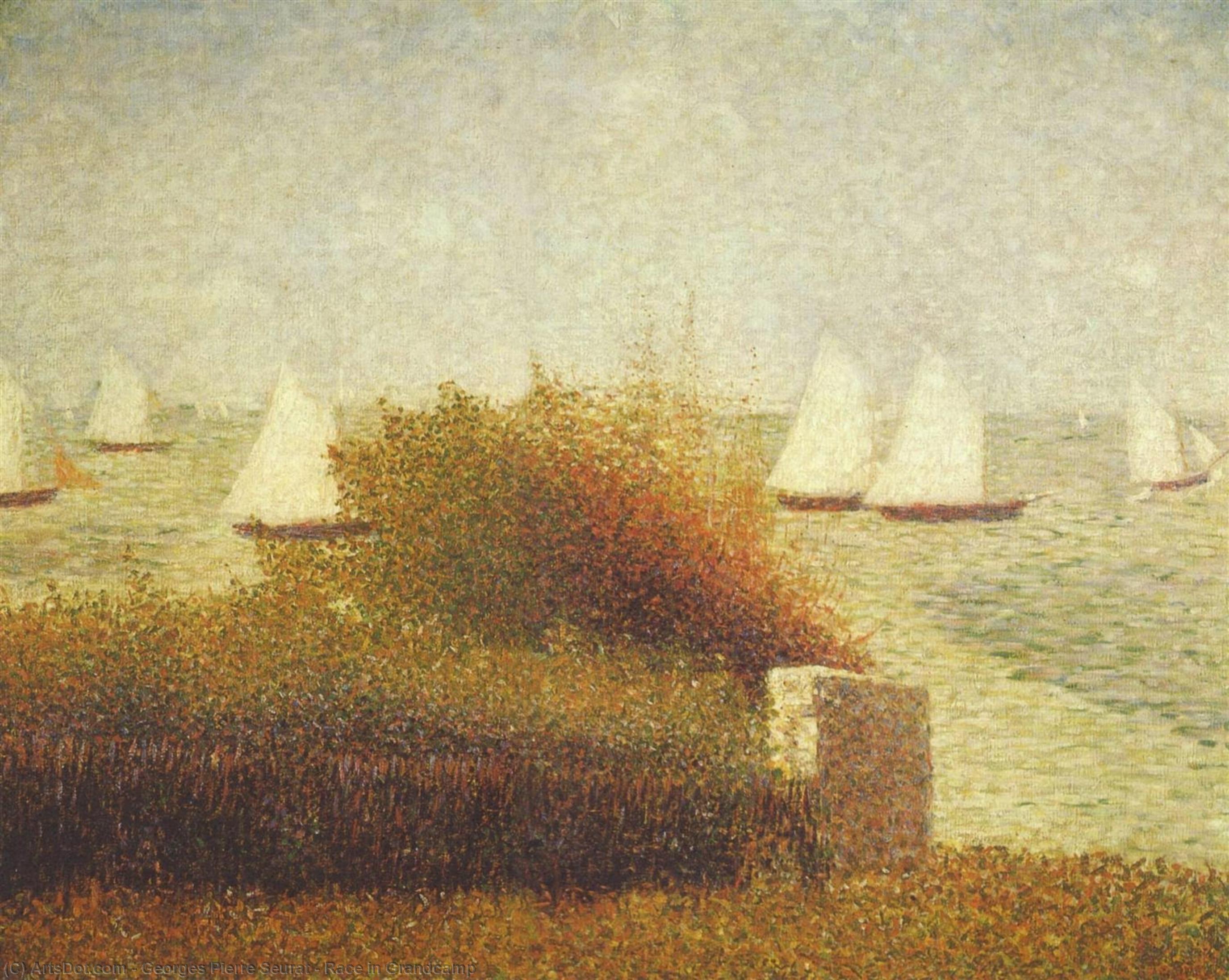 Wikioo.org - The Encyclopedia of Fine Arts - Painting, Artwork by Georges Pierre Seurat - Race in Grandcamp
