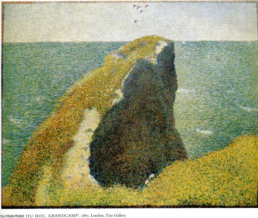 Wikioo.org – L'Enciclopedia delle Belle Arti - Pittura, Opere di Georges Pierre Seurat - il bec du hoc , Grandcamp