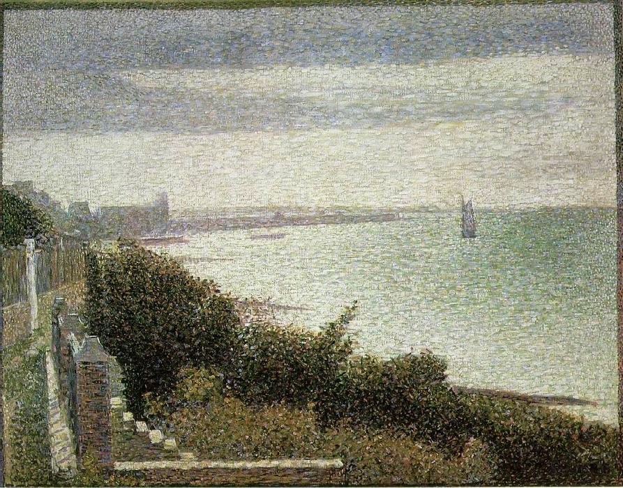 WikiOO.org - Εγκυκλοπαίδεια Καλών Τεχνών - Ζωγραφική, έργα τέχνης Georges Pierre Seurat - The English Channel at Grandcamp
