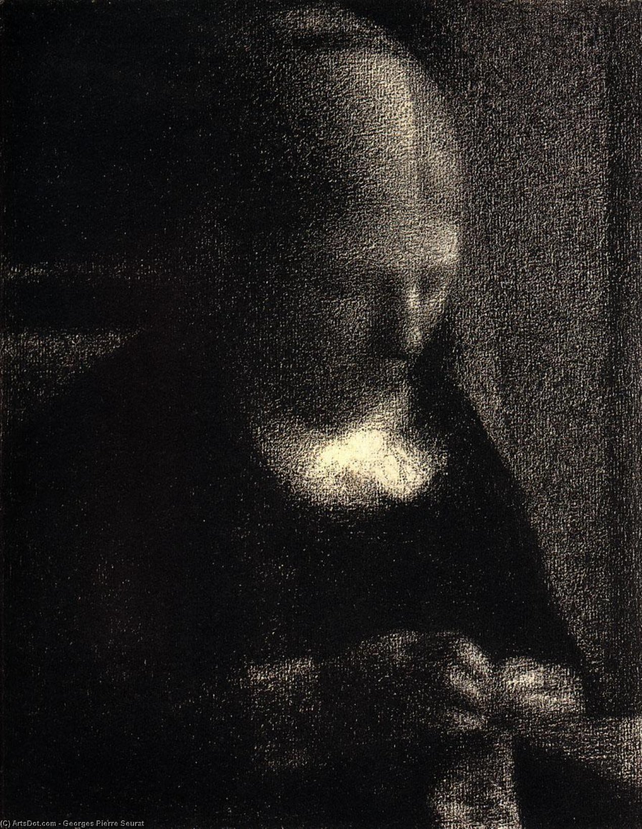 WikiOO.org - Encyclopedia of Fine Arts - Maleri, Artwork Georges Pierre Seurat - The Artist's Mother
