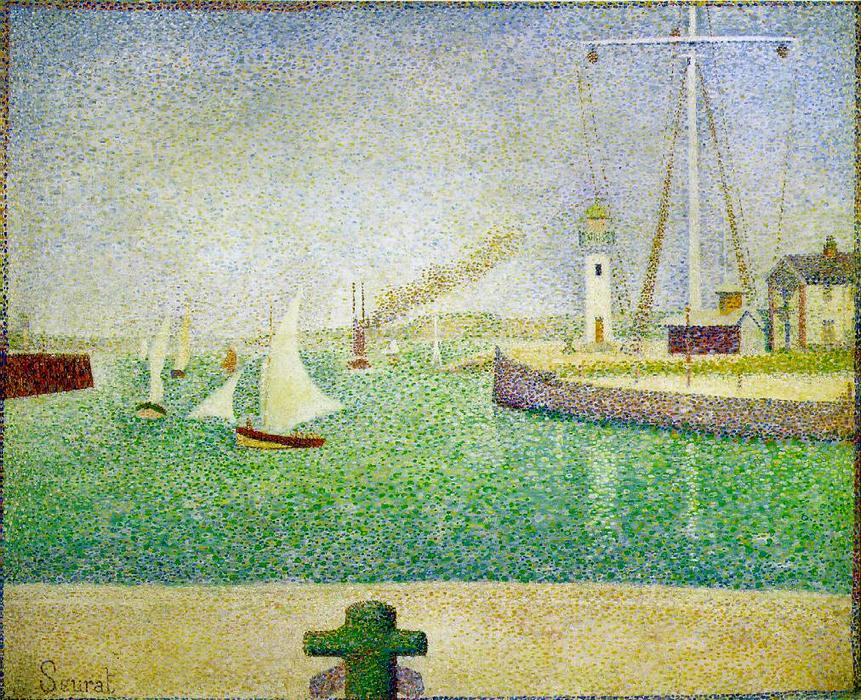 WikiOO.org - Encyclopedia of Fine Arts - Maleri, Artwork Georges Pierre Seurat - Port of Honfleur