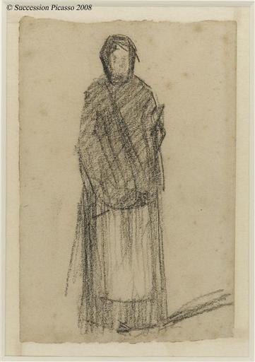 WikiOO.org - دایره المعارف هنرهای زیبا - نقاشی، آثار هنری Georges Pierre Seurat - Woman standing