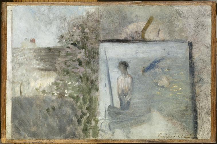Wikioo.org – L'Encyclopédie des Beaux Arts - Peinture, Oeuvre de Georges Pierre Seurat - Paysage avec Puvis de Chava 'pécheurs de