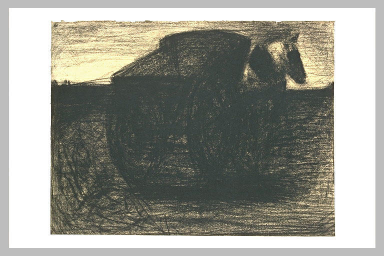 WikiOO.org - Encyclopedia of Fine Arts - Lukisan, Artwork Georges Pierre Seurat - The cart or the horse hauler