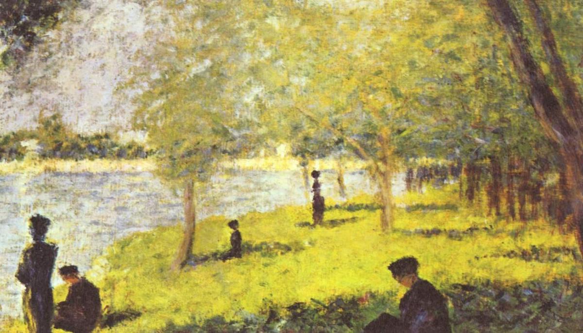 Wikioo.org - The Encyclopedia of Fine Arts - Painting, Artwork by Georges Pierre Seurat - Study with Figures. Study for 'La Grande Jatte'