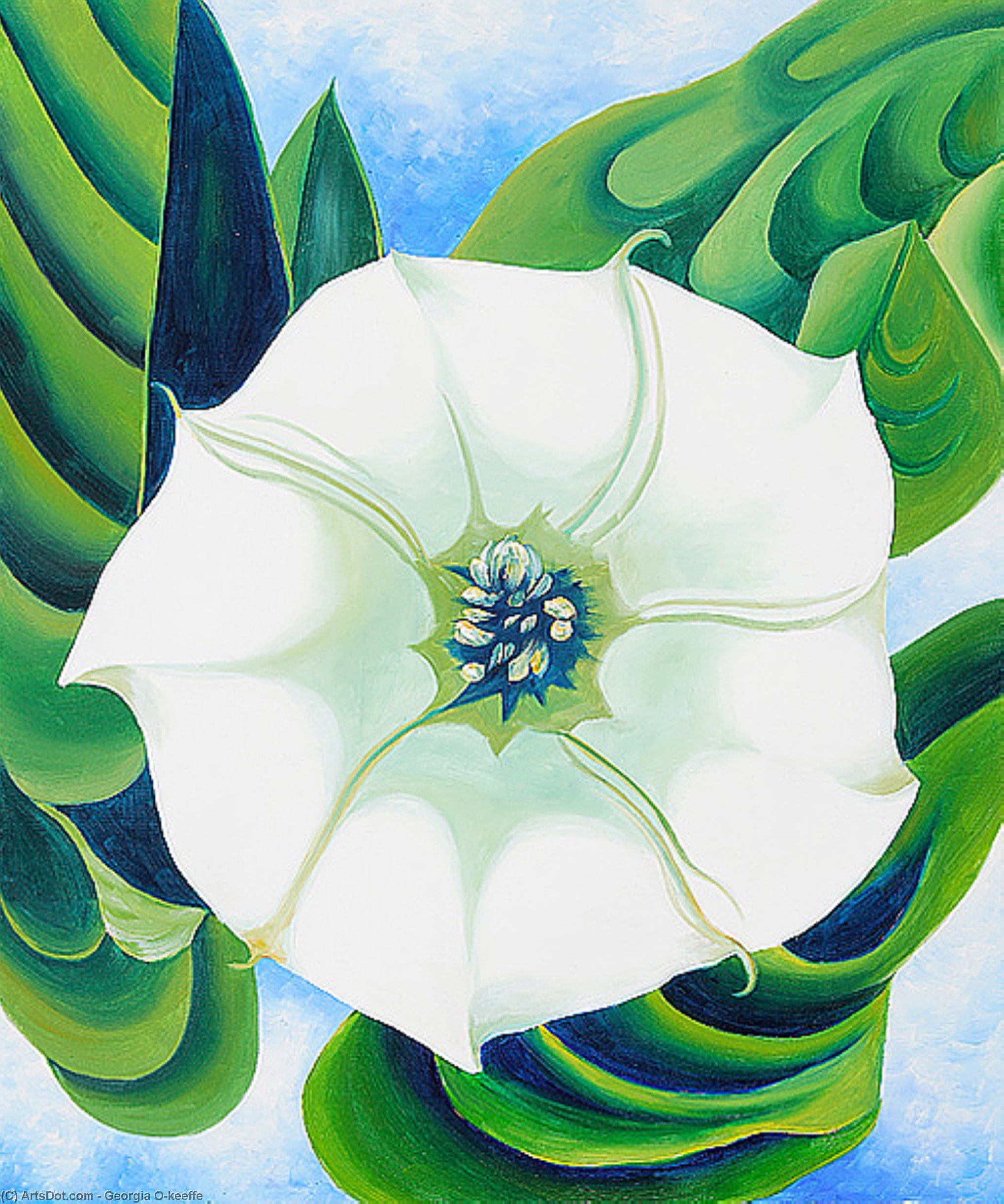WikiOO.org - Encyclopedia of Fine Arts - Målning, konstverk Georgia Totto O'keeffe - Jimson Weed