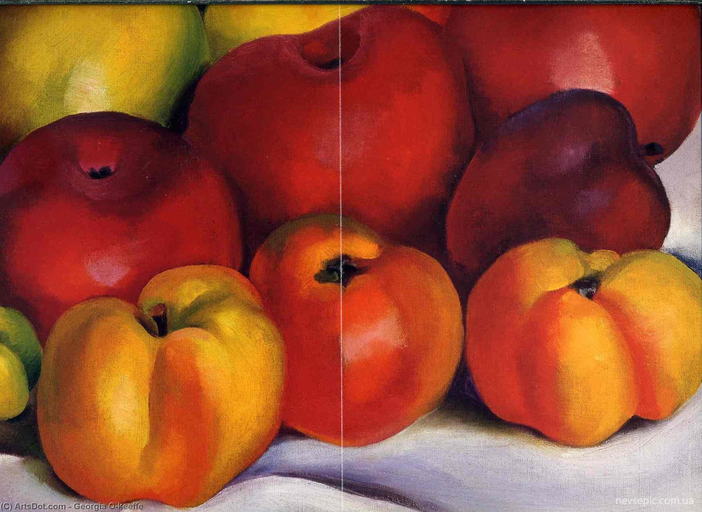 Wikioo.org - The Encyclopedia of Fine Arts - Painting, Artwork by Georgia Totto O'keeffe - Apple Family