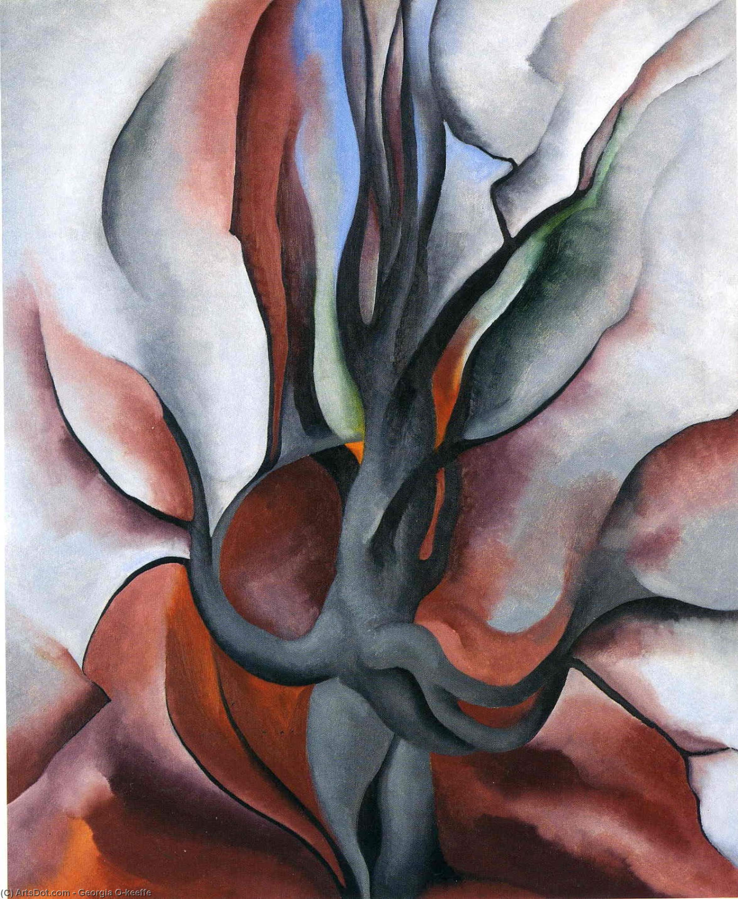 WikiOO.org - Encyclopedia of Fine Arts - Målning, konstverk Georgia Totto O'keeffe - Autumn Trees - The Maple