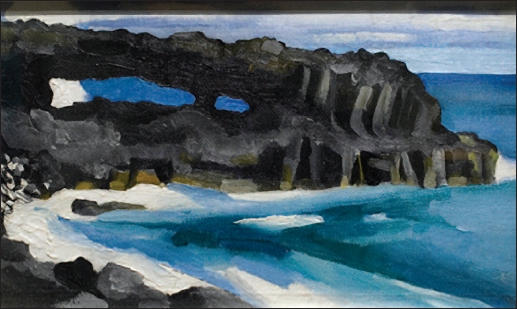 WikiOO.org - Encyclopedia of Fine Arts - Maľba, Artwork Georgia Totto O'keeffe - Black Lava Bridge, Hana Coast-No. II