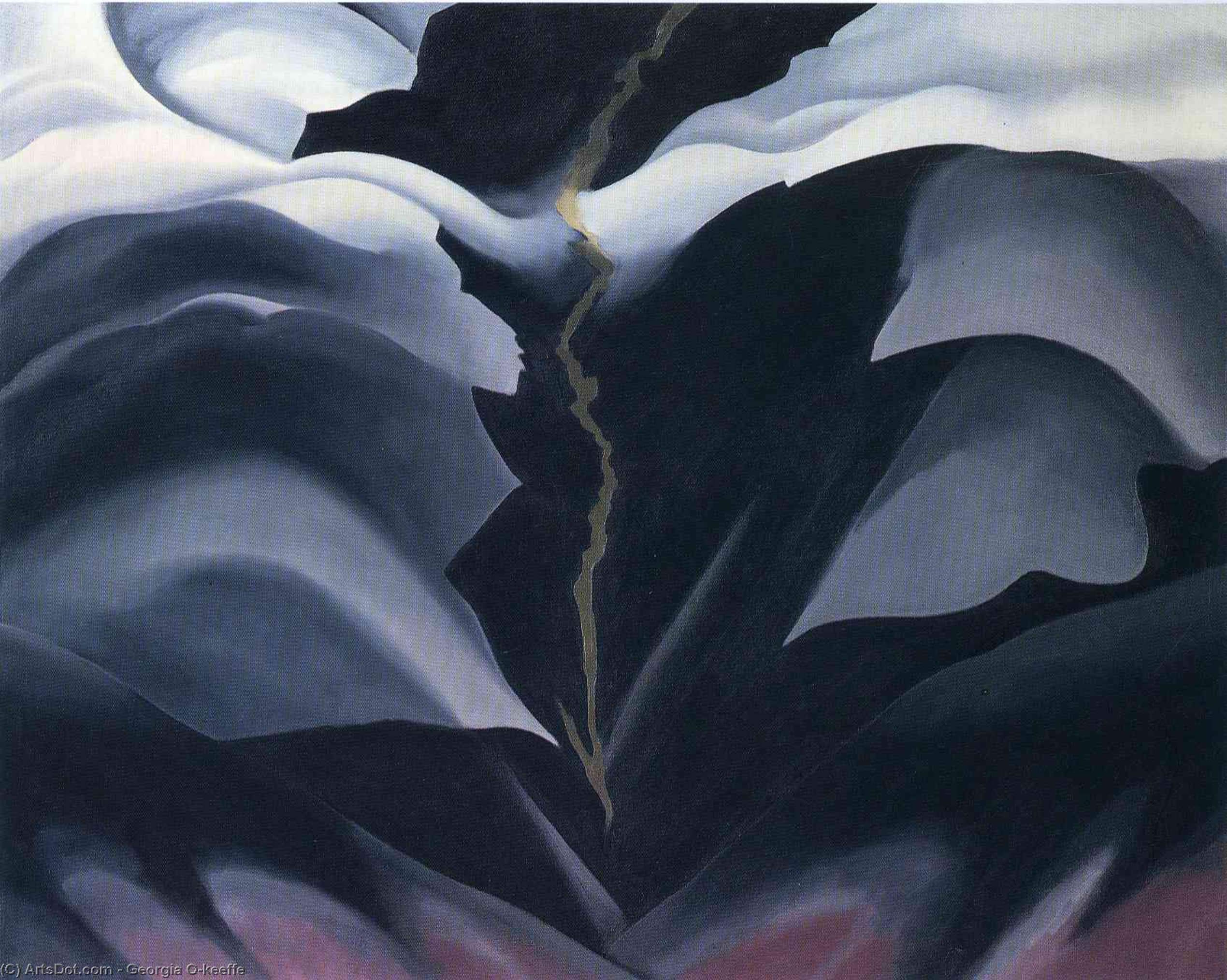 Wikioo.org - The Encyclopedia of Fine Arts - Painting, Artwork by Georgia Totto O'keeffe - Black Place II