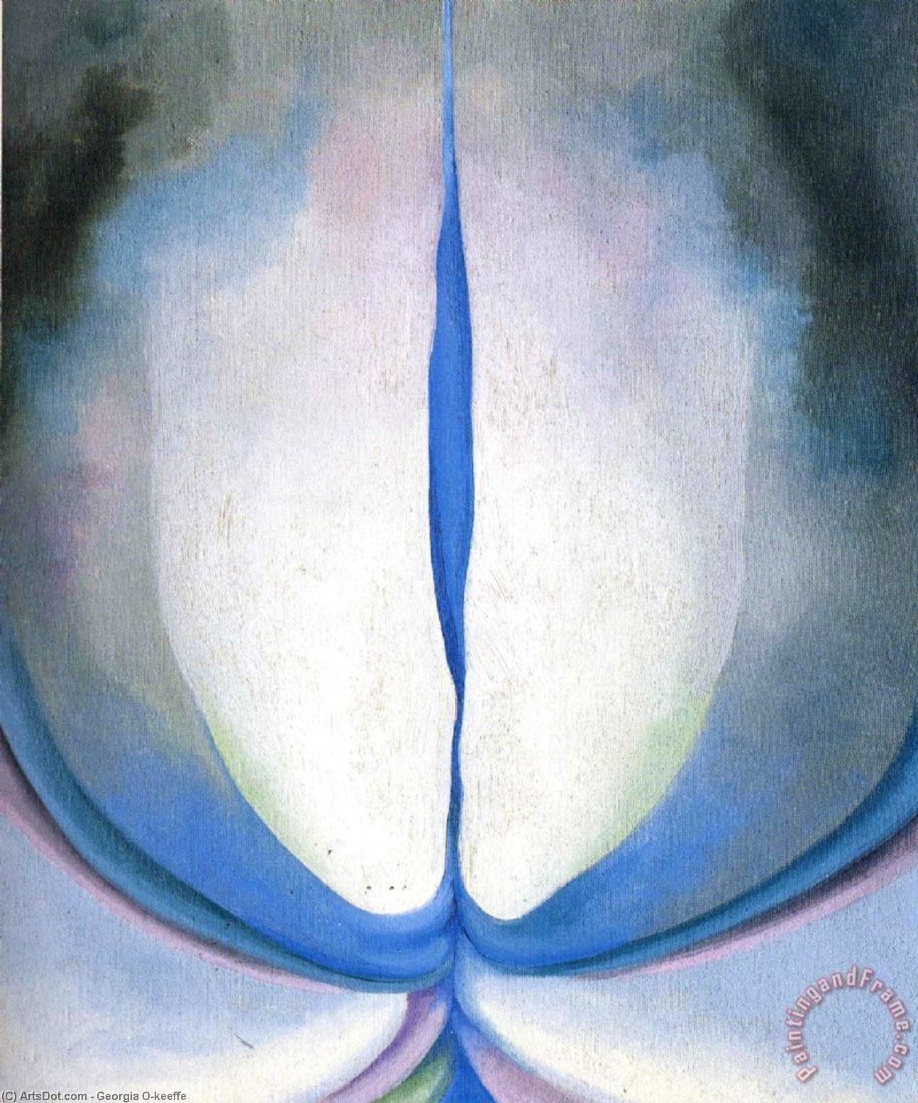 WikiOO.org - Encyclopedia of Fine Arts - Schilderen, Artwork Georgia Totto O'keeffe - Blue Line