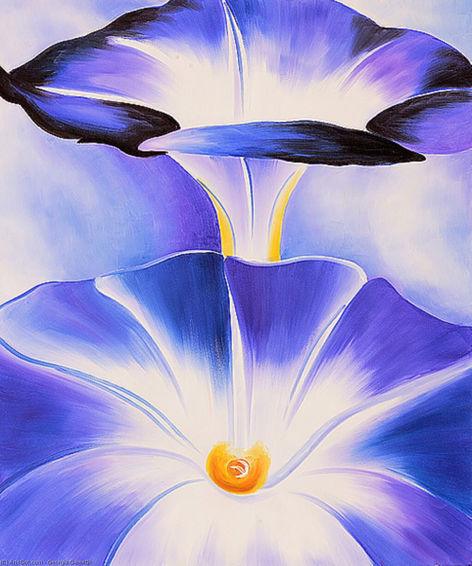 WikiOO.org - Енциклопедия за изящни изкуства - Живопис, Произведения на изкуството Georgia Totto O'keeffe - Blue Morning Glories
