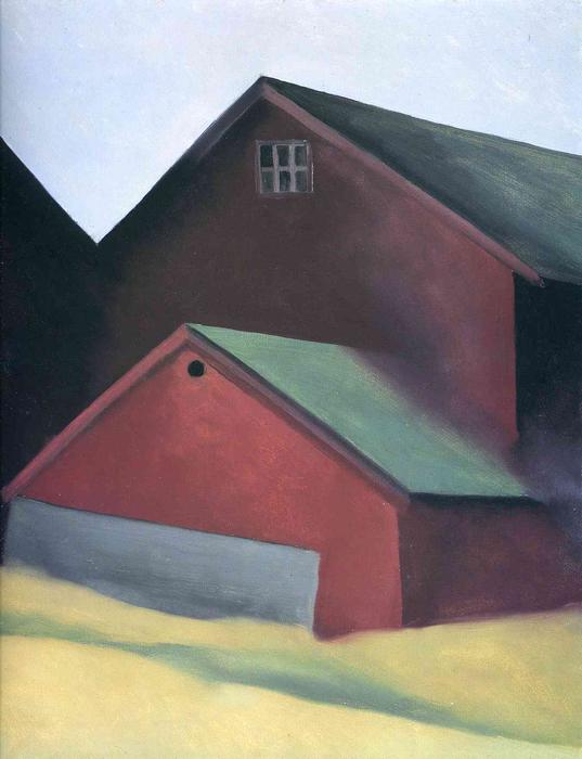 Wikioo.org - The Encyclopedia of Fine Arts - Painting, Artwork by Georgia Totto O'keeffe - Ends Of Barns
